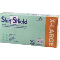 Skin Shield Latex Gloves Powder Free X Large x 90 Pack